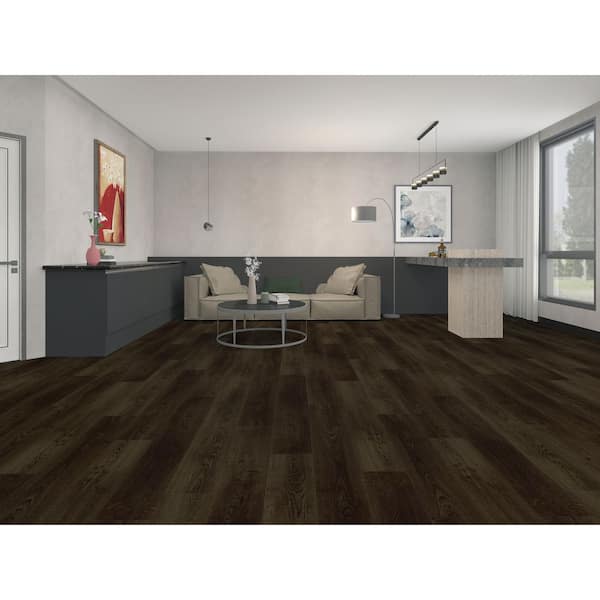 Woo-dy Greystone Oak 20 MIL x 9 in. W x 60 in. L Click Lock Waterproof WPC Vinyl Plank Flooring (18.70 sq. ft. /case)