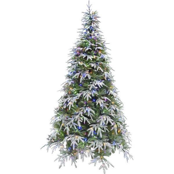 Fraser Hill Farm 6.5 ft. Hunter Fir Artificial Christmas Tree with Multi-Color LED String Lighting