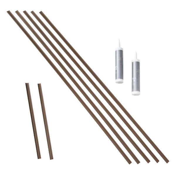 Fasade Argent Bronze 47 in. Vinyl Backsplash Accessory Kit ((5-Pack))