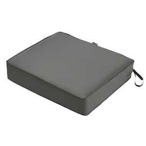 Montlake 23 in. W x 21 in. D x 5 in. Thick Light Charcoal Grey Rectangular Outdoor Seat Cushion
