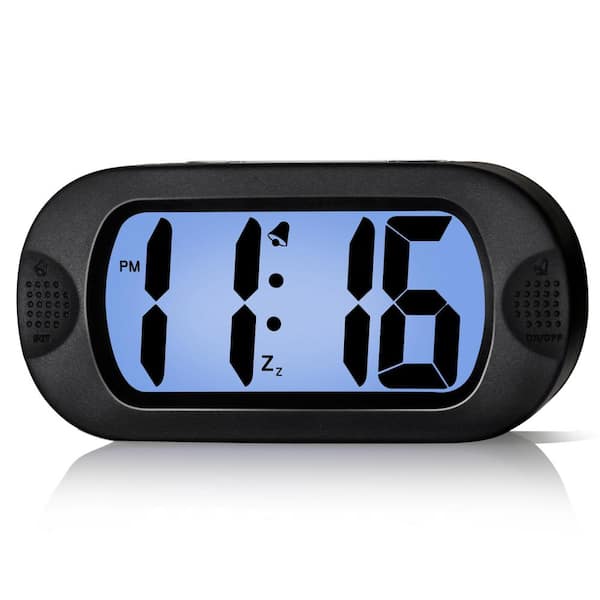 Small LCD Digital Alarm Clock Battery Operated Wake Up Clocks Bedside Desks US 