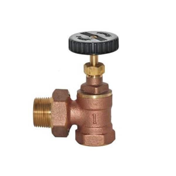 PLUMBERS EDGE 1 in. Steam Angle Radiator Valve