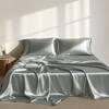 Madison Park Satin 6-Piece Grey Solid Polyester Queen Luxury Sheet Set MPE20-769
