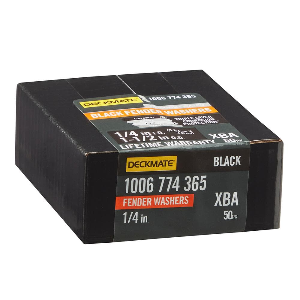 DECKMATE 1/4 in. x 1-1/2 in. Black Deck Bolt Exterior Fender