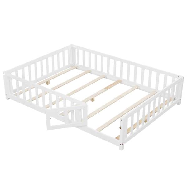 Gymax Full Size Floor Bed Montessori Bed Frame with Full-length