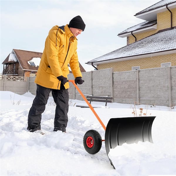 11.5 in. to 43.5 in. Metal Handle Bi-Metal Snow Shovel