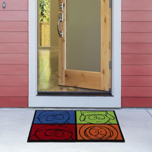 GERTMENIAN 2-ft x 3-ft Multi-colored Rectangular Indoor or Outdoor  Decorative Novelty Door Mat in the Mats department at