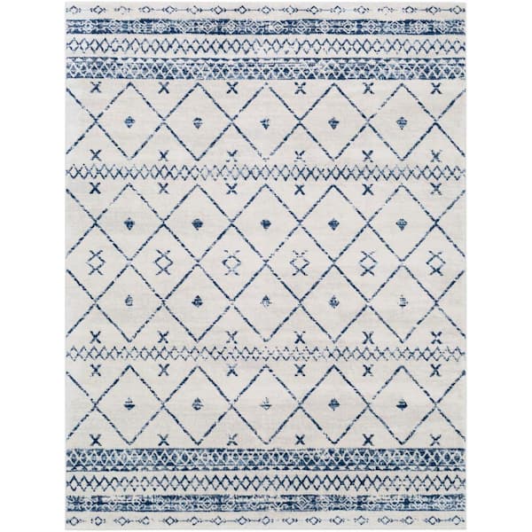 Livabliss Pau Dark Blue 5 ft. 3 in. x 7 ft. 1 in. Area Rug