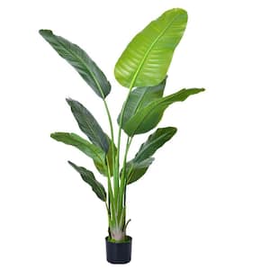 63 in. Artificial Bird of Paradise Plant, Faux Decorative Plant in Nursery Pot