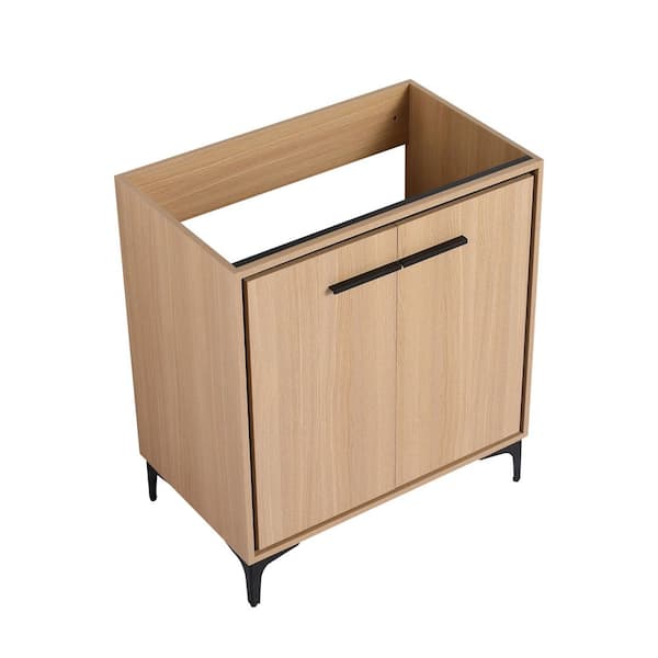 Ashton 29.33 in. W Modern Freestanding Bath Vanity Cabinet without Top in Oak with 2 Doors