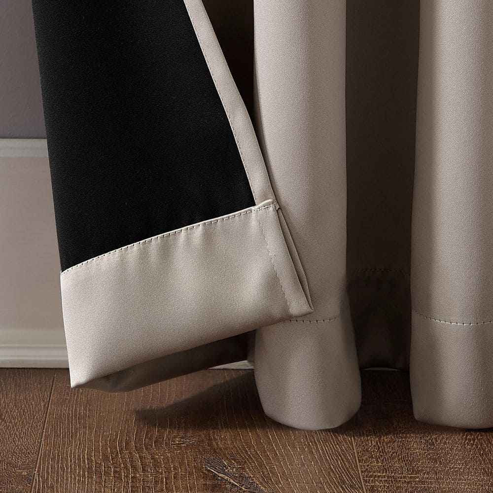 Stone Polyester 52" x 54" Blackout Grommet Curtain Panel