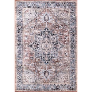 Rugs Lola Brown 5 ft. 3 in. x 7 ft. 6 in. Medallion Area Rug