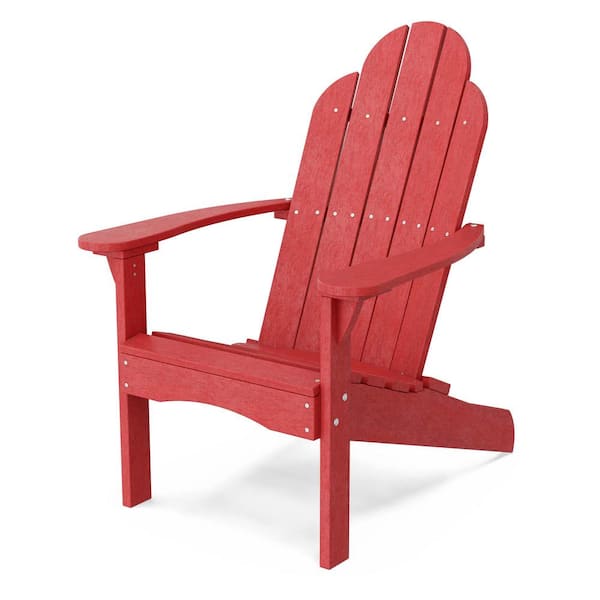 Wildridge Classic Cardinal Red Plastic Outdoor Adirondack Chair