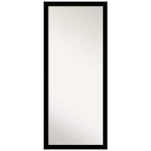 Basic Black Narrow 27.25 in. W x 63.25 in. H Non-Beveled Modern Rectangle Wood Framed Full Length Floor Leaner Mirror