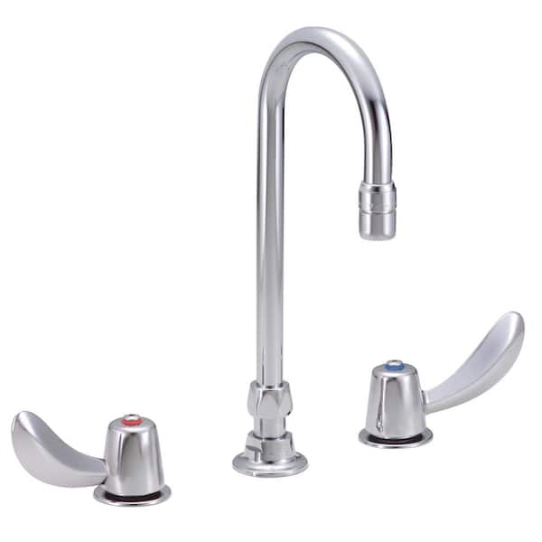 Delta 8 in. Widespread 2-Handle Bathroom Faucet with Gooseneck Spout in Chrome