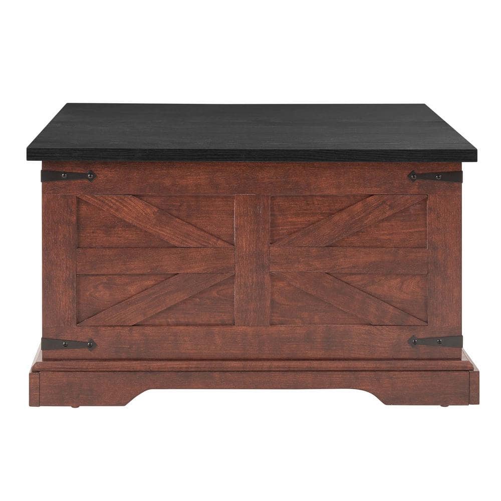 31.5 in. Wood Outdoor Coffee Table with Large Hidden Storage Compartment an