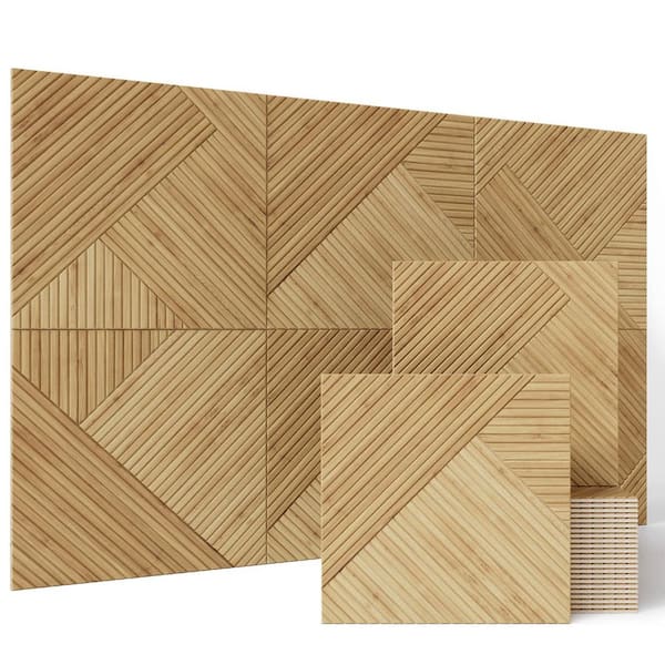 70.8 in. x 47.2 in. Wood-Pattern Printing Soundproof Wall Panels (6-Pack), Decorative Sound Absorbing Panels