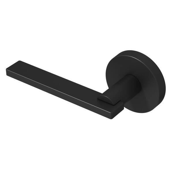 Okun Valli Metal Matte Black Dummy Door Handle with Round Rosette