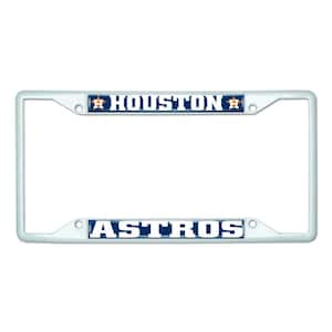 Universal Fit MLB - Houston Astros License Plate Frame - White