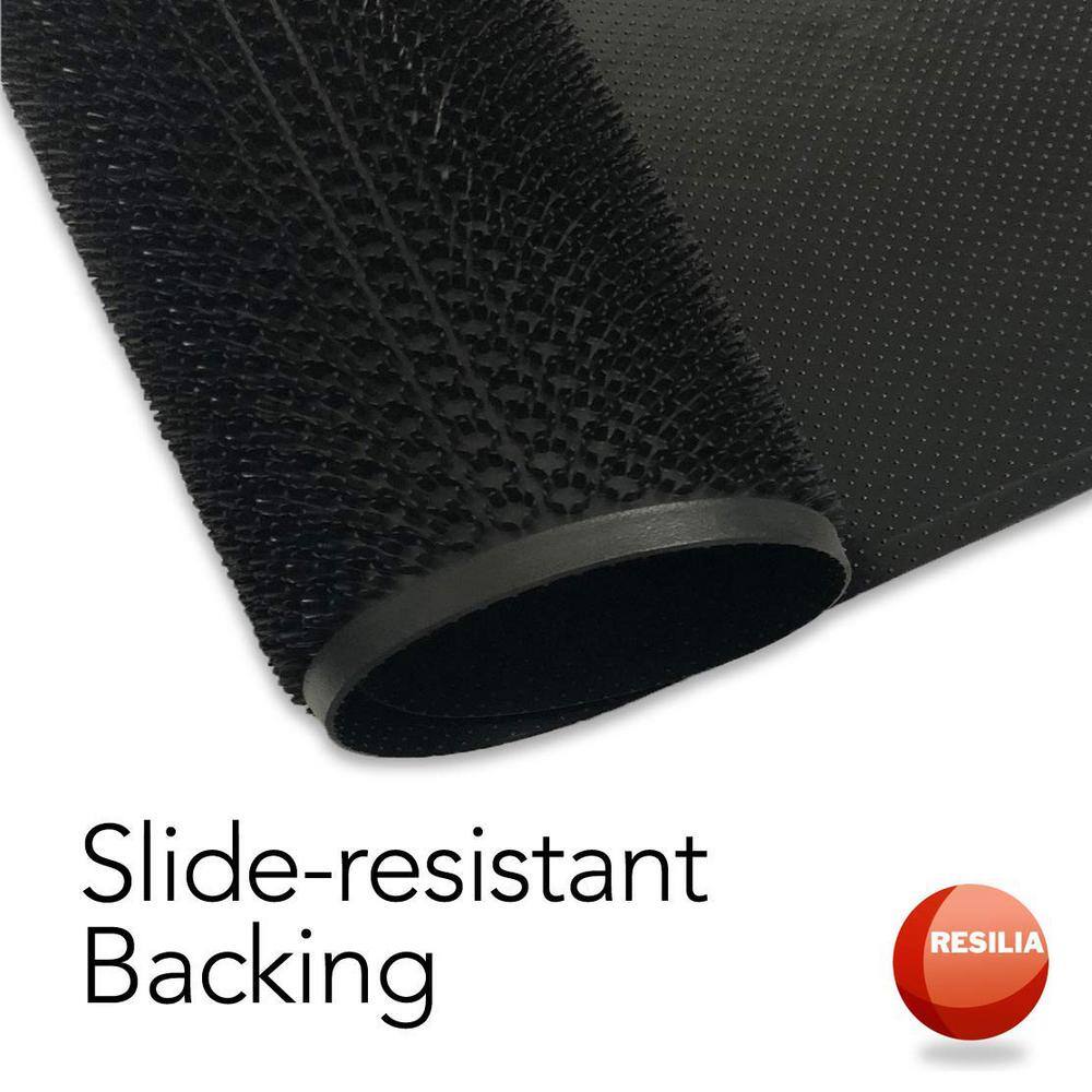Black Recycled Plastic Outdoor Entry Door Mat 24" x 36"