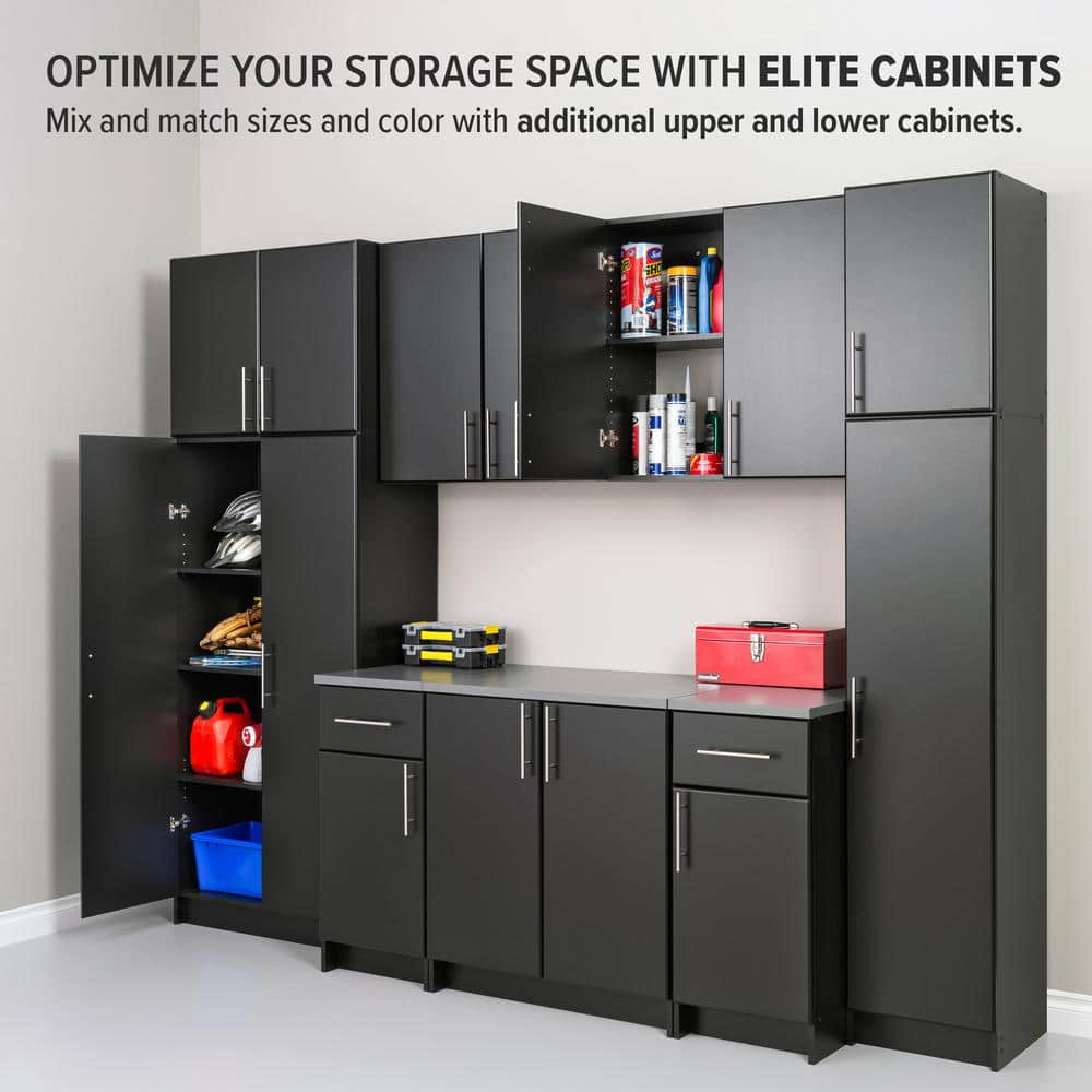 Black Slim Living Room Cabinet with Adjustable Shelves