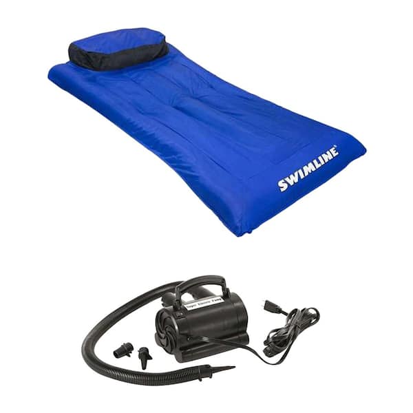 Swimline New Pool Inflatable Fabric Covered Mattress with 110-Volt Air Pump