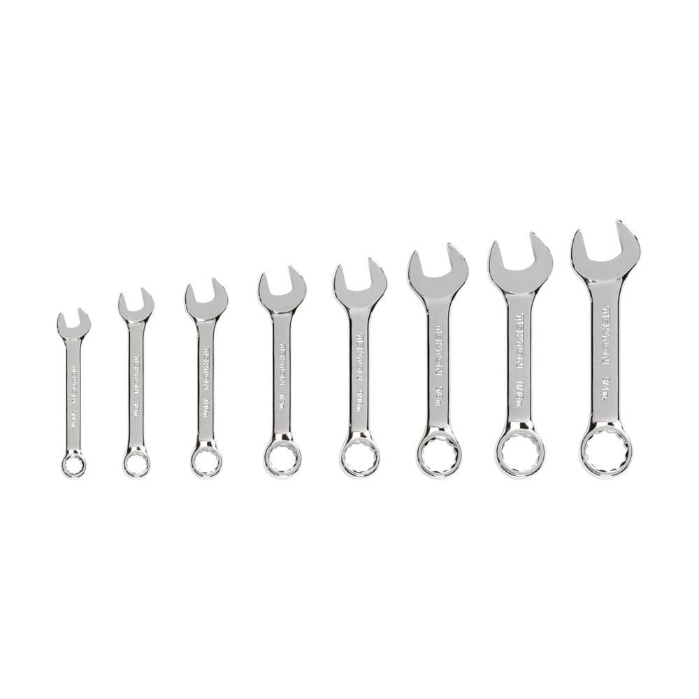 TEKTON 5/16-3/4 in. Stubby Combination Wrench Set (8-Piece) WRN01056 ...