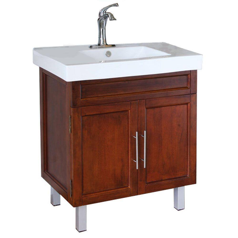 Reviews For Bellaterra Home Flemish W 32 In Single Vanity In Walnut With Porcelain Vanity Top In White 203131 W The Home Depot