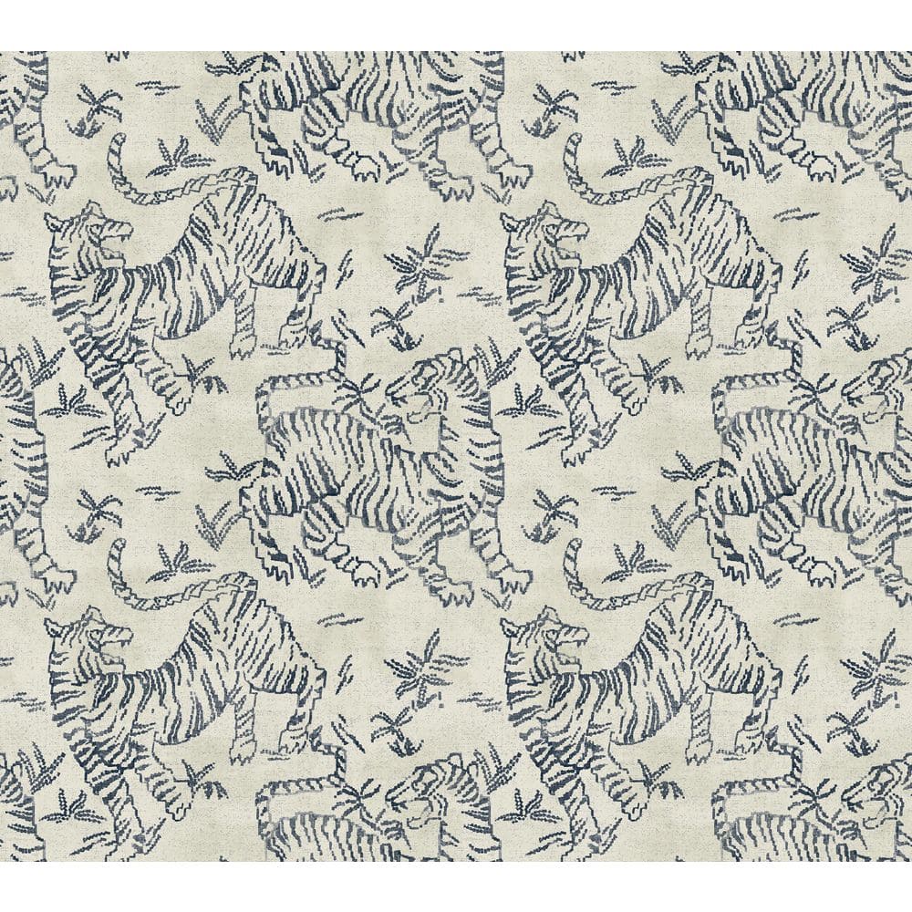 Orly Tigers Indigo White Wallpaper