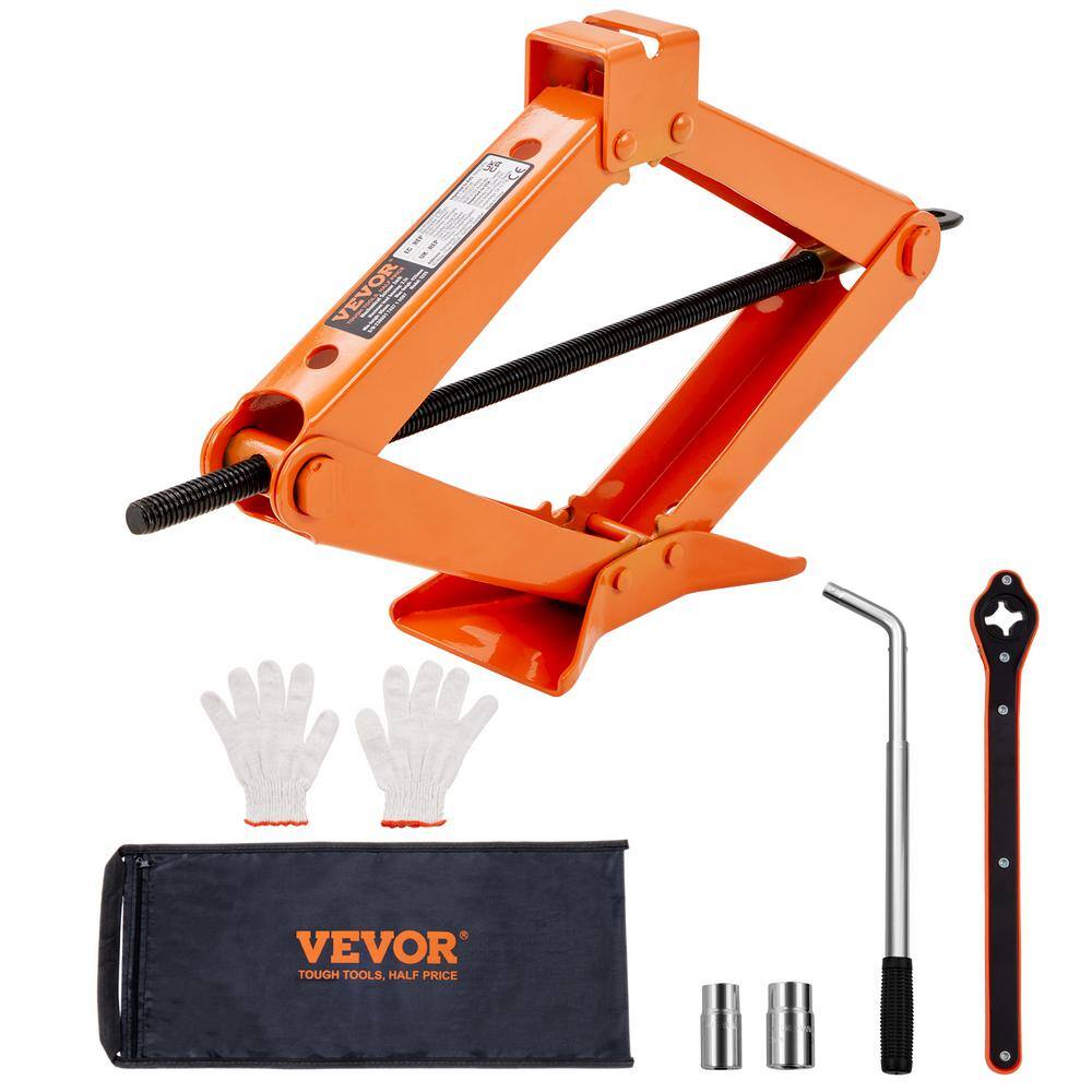 VEVOR Scissor Jack, 5512 lbs. Scissor Car Jack, 3.7 in.-17.1 in. Lifting Range Scissor Lift Jack with Ratcheting Handle JSQJDJB155112Z9S3V0-0730 - The VEVOR Scissor Jack, 5512 lbs. Scissor Car Jack, 3.7 in.-17.1 in. Lifting Range Scissor Lift Jack with Ratcheting Handle JSQJDJB155112Z9S3V0-0730 - The