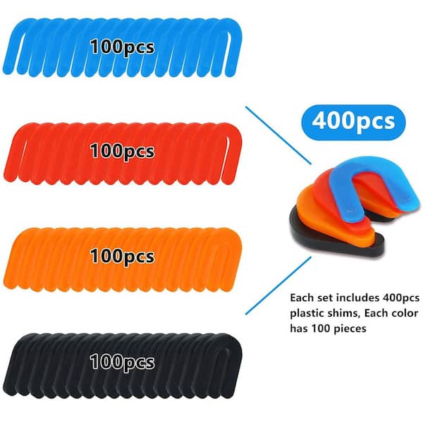 つきフォーム Taiyin 800 Pack Plastic Shims Structural Horseshoe U Shaped
