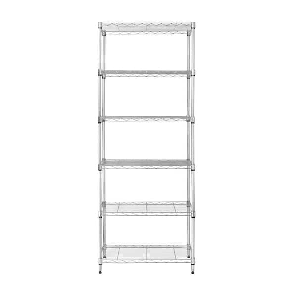 Chrome 6-Tier Metal Wire Shelving Unit (24 in. W x 60 in. H x 14 in. D)
