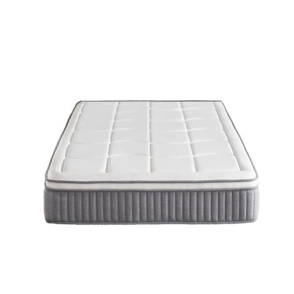 Unbranded 12 in. Medium Form Euro Top Hybrid Twin Mattress with Pocket Spring Fill Mattress