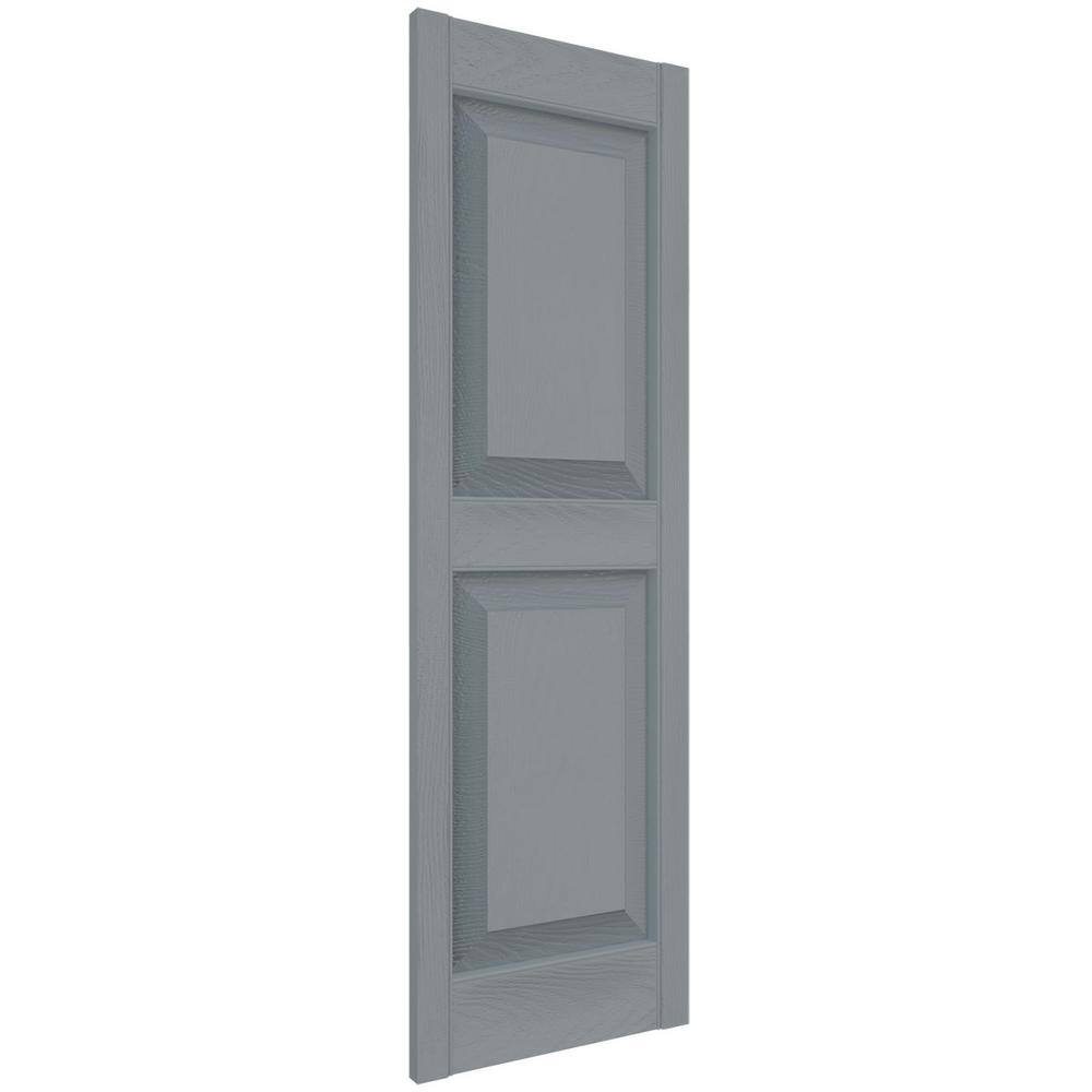 Platinum Raised Panel Decorative Vinyl Shutters, 12"W x 59"H