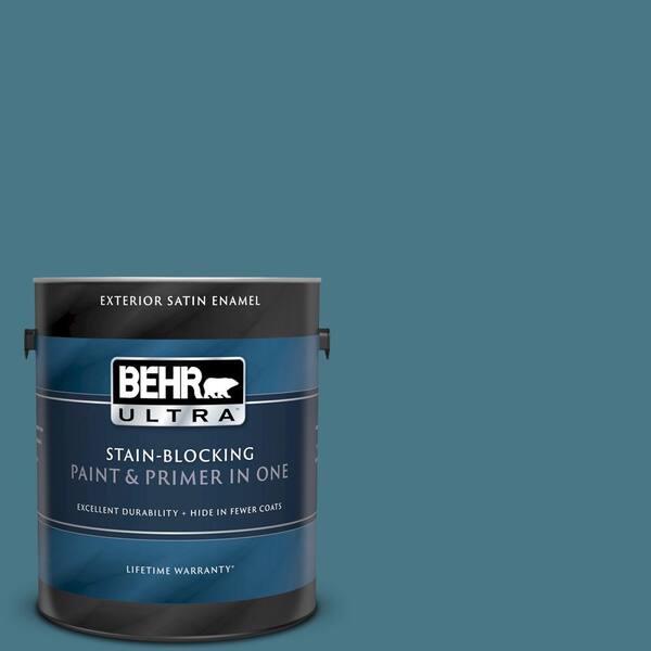 BEHR ULTRA 1 gal. #UL230-20 Catalina Coast Satin Enamel Exterior Paint and Primer in One