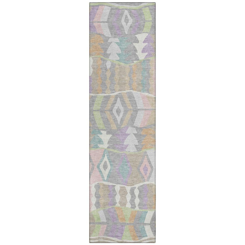 Chantille Machine Washable Indoor/Outdoor Abstract ACN2844 Pewter 2 ft. x 7 ft. Runner Rug price history on PriceWatchPro