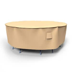 StormBlock Savanna Medium Tan Round Table and Chairs Combo Cover