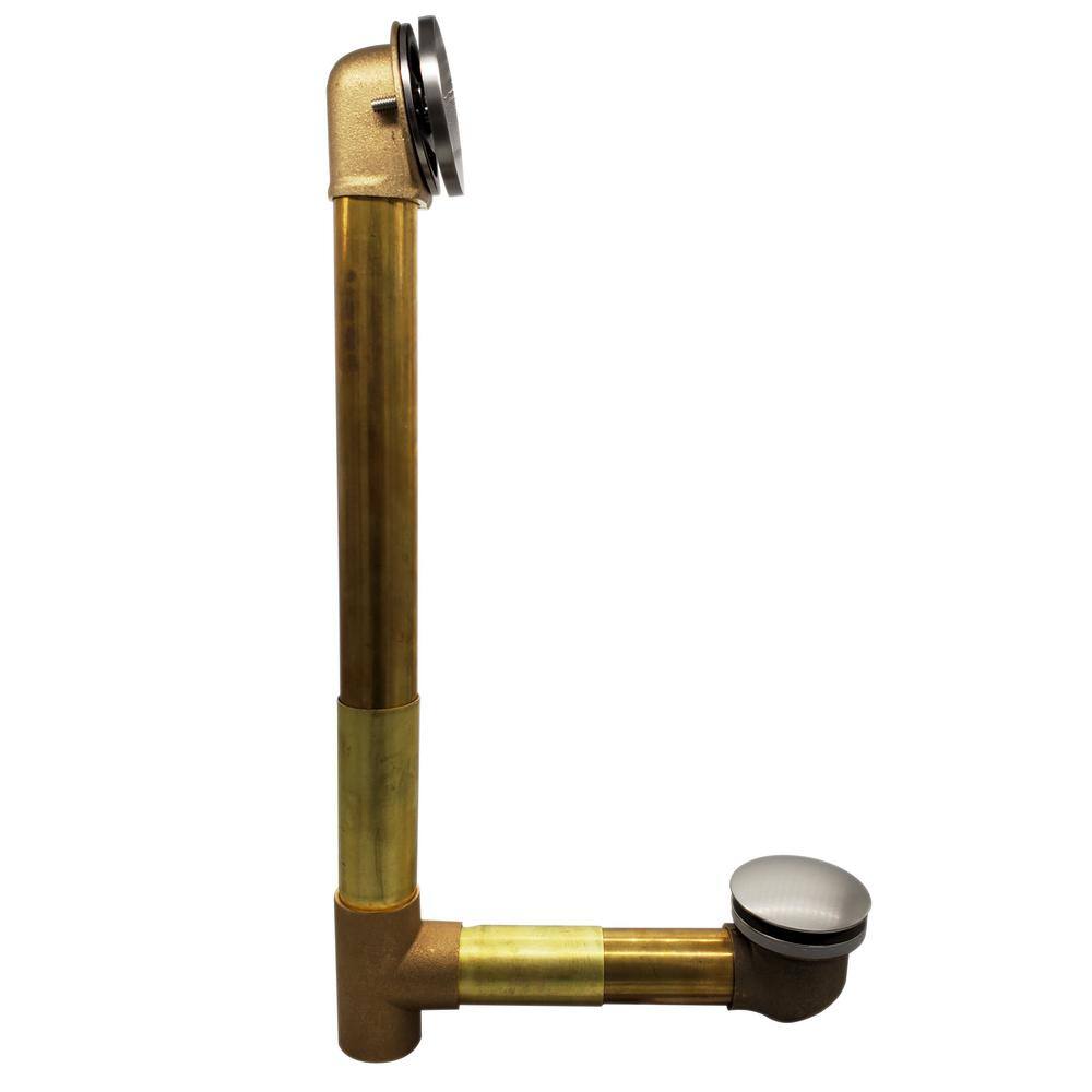 Stainless Steel Round Toe Touch Tub Drain Assembly