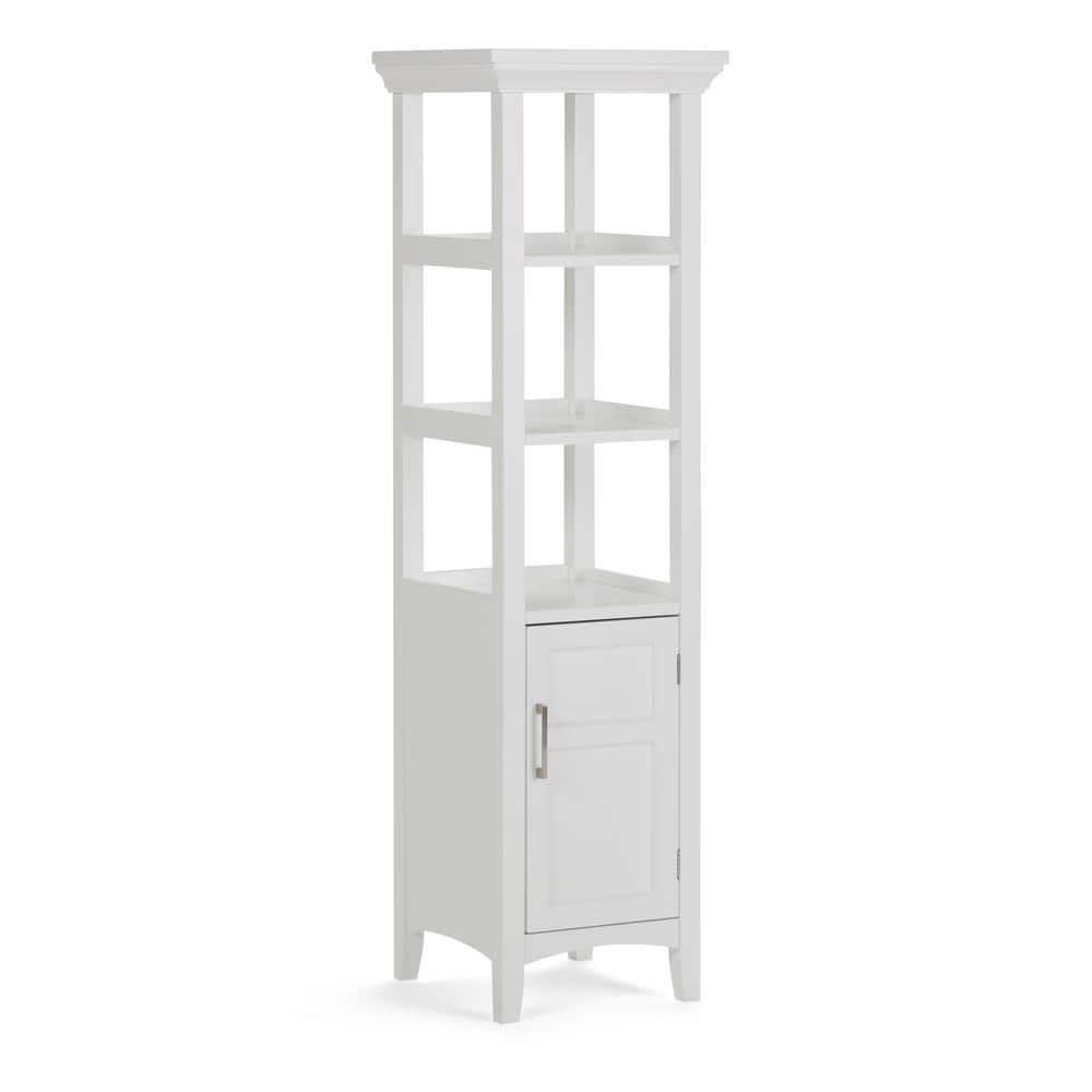 Simpli Home Avington 15.75 in. W Pure White Bath Storage Accent AXCBSAVN05WH The Home
