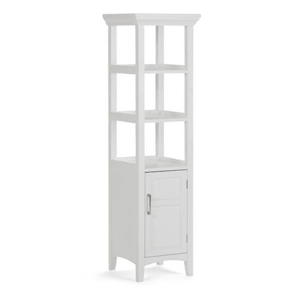 Simpli Home Avington 15.75 in. W Pure White Bath Storage Accent Cabinet
