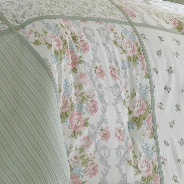 Reviews for Laura Ashley Harper 4-Piece Jade Green Floral Cotton