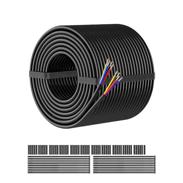 100 ft. 18 Gauge 4 Conductor Stranded Landscape Lighting Wire PVC Insulated Waterproof Extension Cord Roll