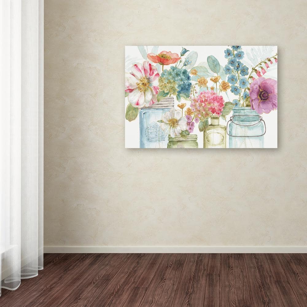 Lisa Audit Rainbow Seeds Flowers X Watercolor Canvas Art