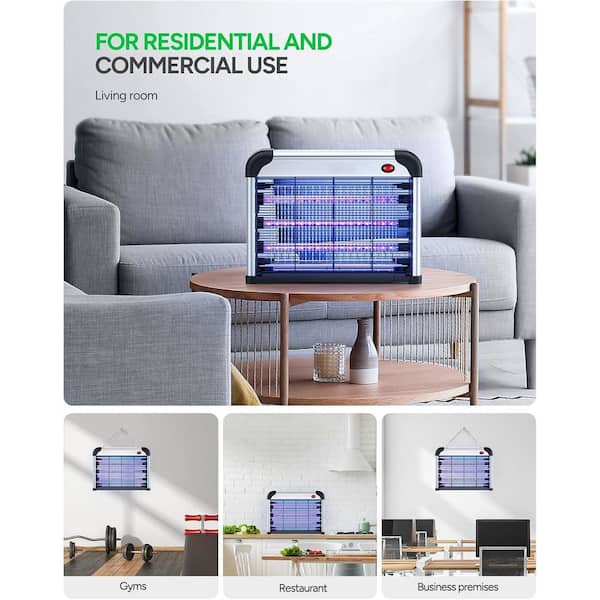 3-Lamp Electric Bug Zapper Indoor LED Insect Repellent with Energy-Saving Design