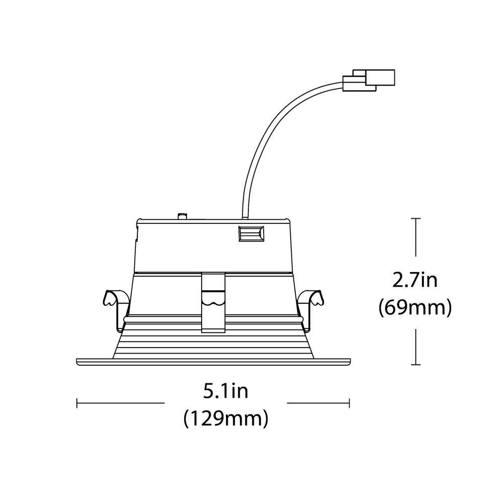 4-Inch Black Selectable CCT Dimmable LED Recessed Downlight