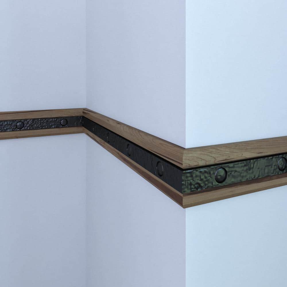 2.5'' Unfinished Maple Wood Baseboard with Rustic Accents