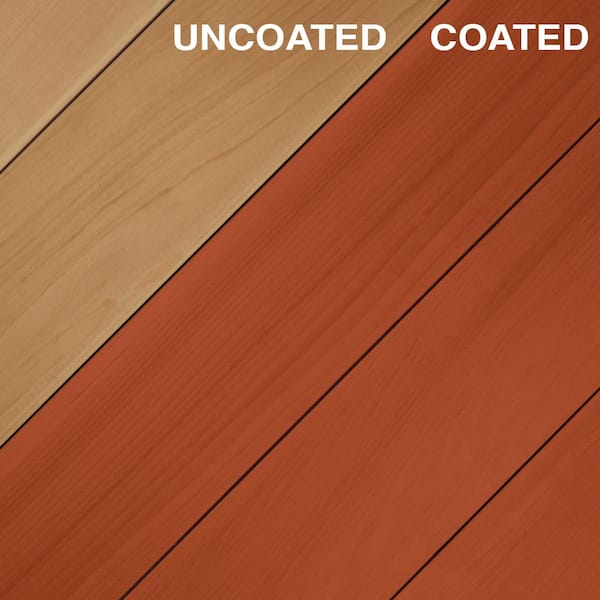 BEHR DECKplus 5 gal. #ST-112 Barn Red Semi-Transparent Waterproofing  Exterior Wood Stain 307705 - The Home Depot