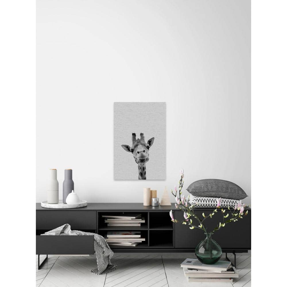 36 in. H x 24 in. W Cool Giraffe by Marmont Hill Canvas Wall Art