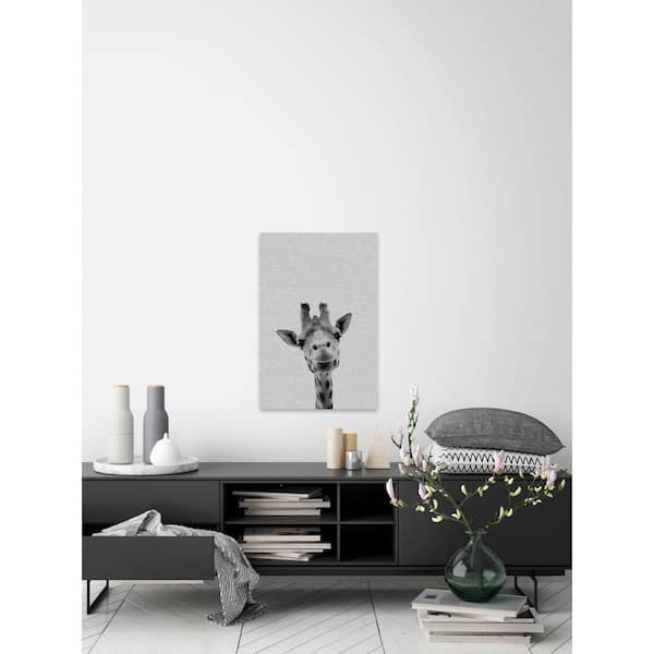Unbranded 36 in. H x 24 in. W "Cool Giraffe" by Marmont Hill Canvas Wall Art