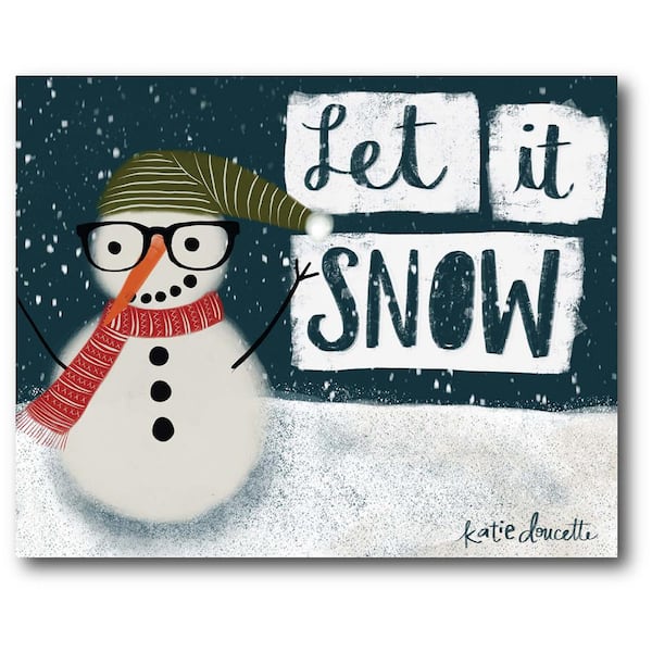 Courtside Market Let It Snow Gallery-Wrapped Canvas Wall Art 20 in. x 16 in.
